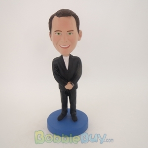 Picture of Smiling Man In Black Suit Bobblehead