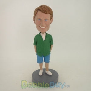 Picture of Young Casual Man In Green Bobblehead