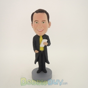 Picture of Man In Business Coat Calculating Bobblehead