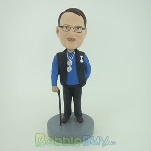 Picture of Old Man On Walking Stick Bobblehead
