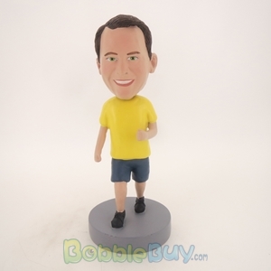Picture of Running Man In Yellow Short Sleeve Bobblehead