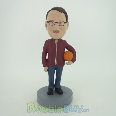 Picture of Man Holding Ball Bobblehead