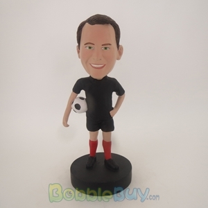 Picture of Man Holding Soccer Bobblehead