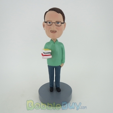 Picture of Male Teacher With Books Bobblehead