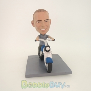 Picture of Man Riding Motor Bobblehead