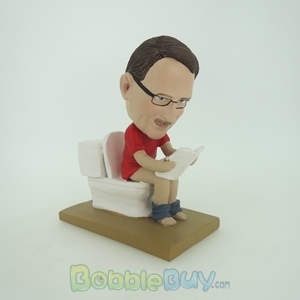 Picture of Man Reading On Closestool Bobblehead