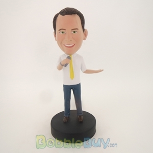 Picture of Man Taking Speech Bobblehead