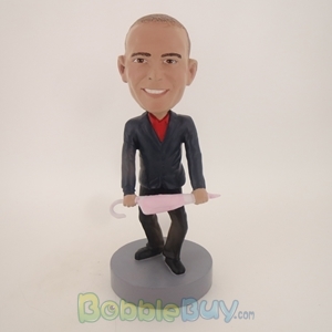 Picture of Man With Umbrella Bobblehead