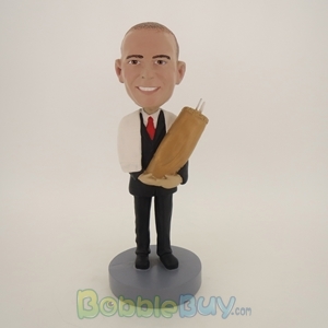 Picture of Pastor Holding Torah Bobblehead