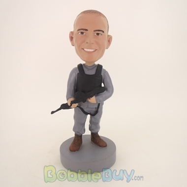 Picture of Police With Machine Gun Bobblehead