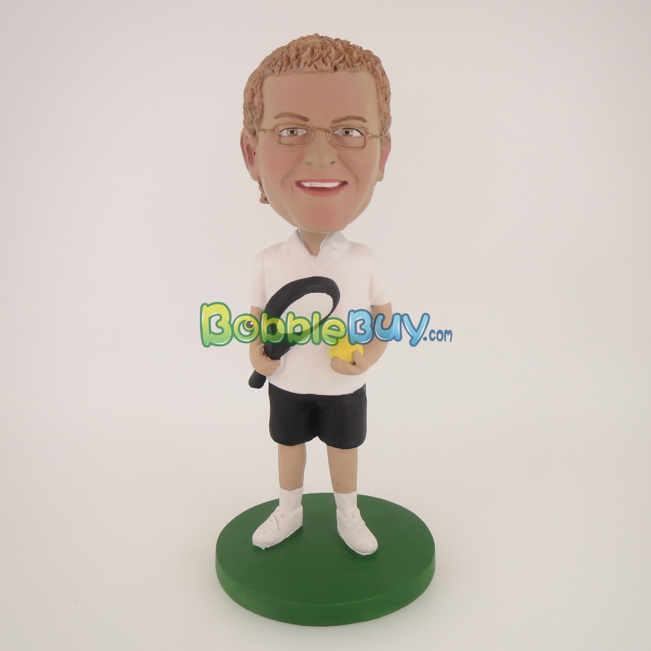 DIY Crafts Tennis Player Custom Bobblehead With Engraved Text - Custom Upload Photo