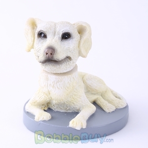 Picture of White Pet Dog Bobblehead